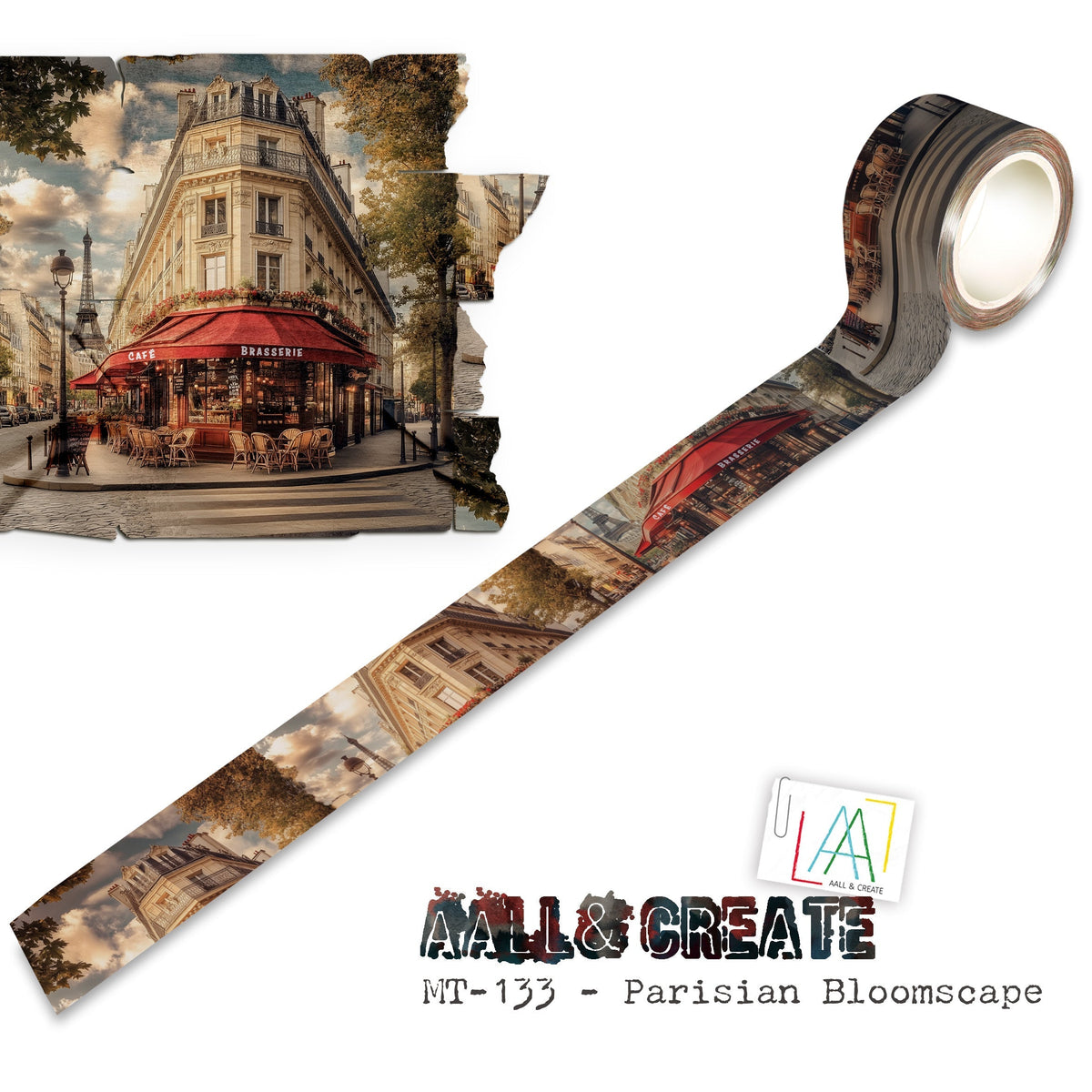 AALL et Create - Ruban Washi 25mm x 10m - Parisian Bloomscape (Superposez-le !)