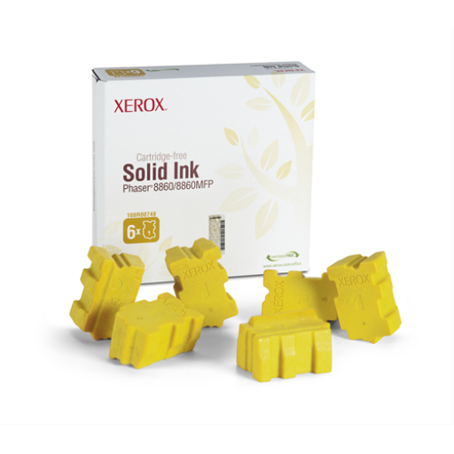108R00748 Encre solide authentique Xerox Jaune, Phaser 8860/8860MFP (6 bâtonnets)