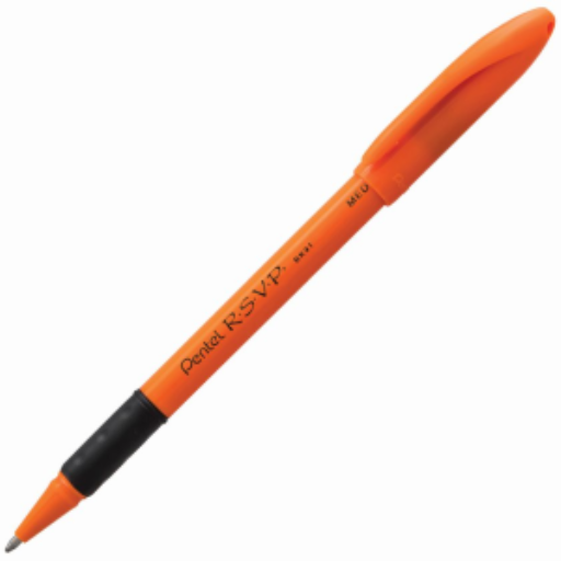Stylo bille à capuchon R.S.V.P. Safety Colour Barrel, encre noire