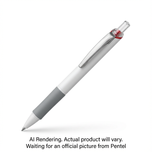 Pentel Floatune, Retractable Advanced Rollerball Pen, 0.5mm Tip, Red Ink