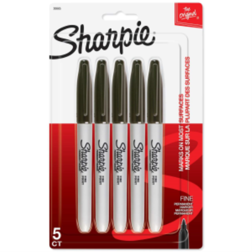 Sharpie Ofc Pk Blk 5 Card