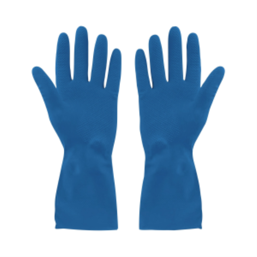 Rubber Gloves Silverlined Blue Small Extended Cuff- (12 pair)