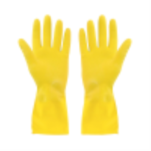 Rubber Gloves Flocklined Yellow X-Large Extended Cuff - (12 pairs)