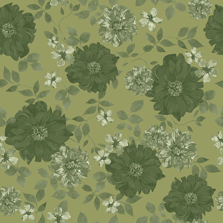 Céleste - Camelot Fabrics - Floral Paradise - Vert