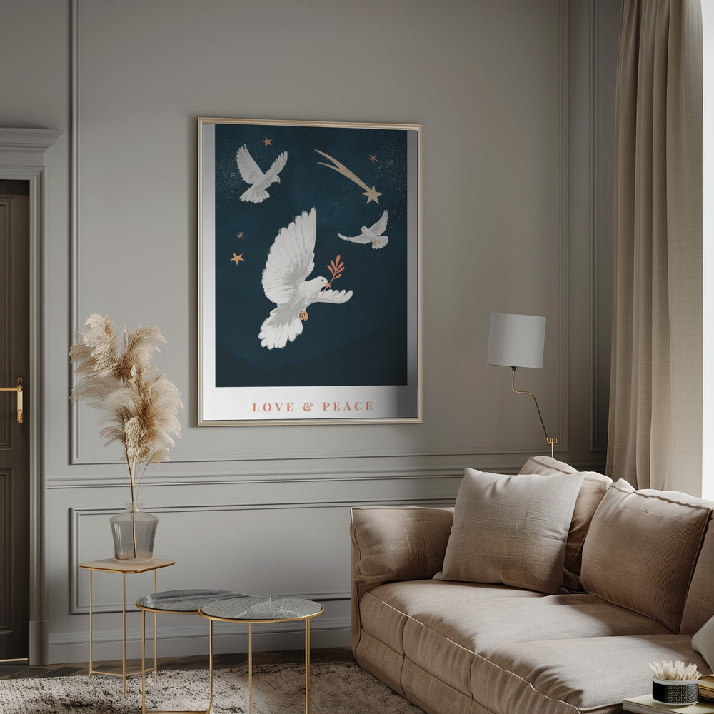 Décoration murale « Amour et Paix » sur toile