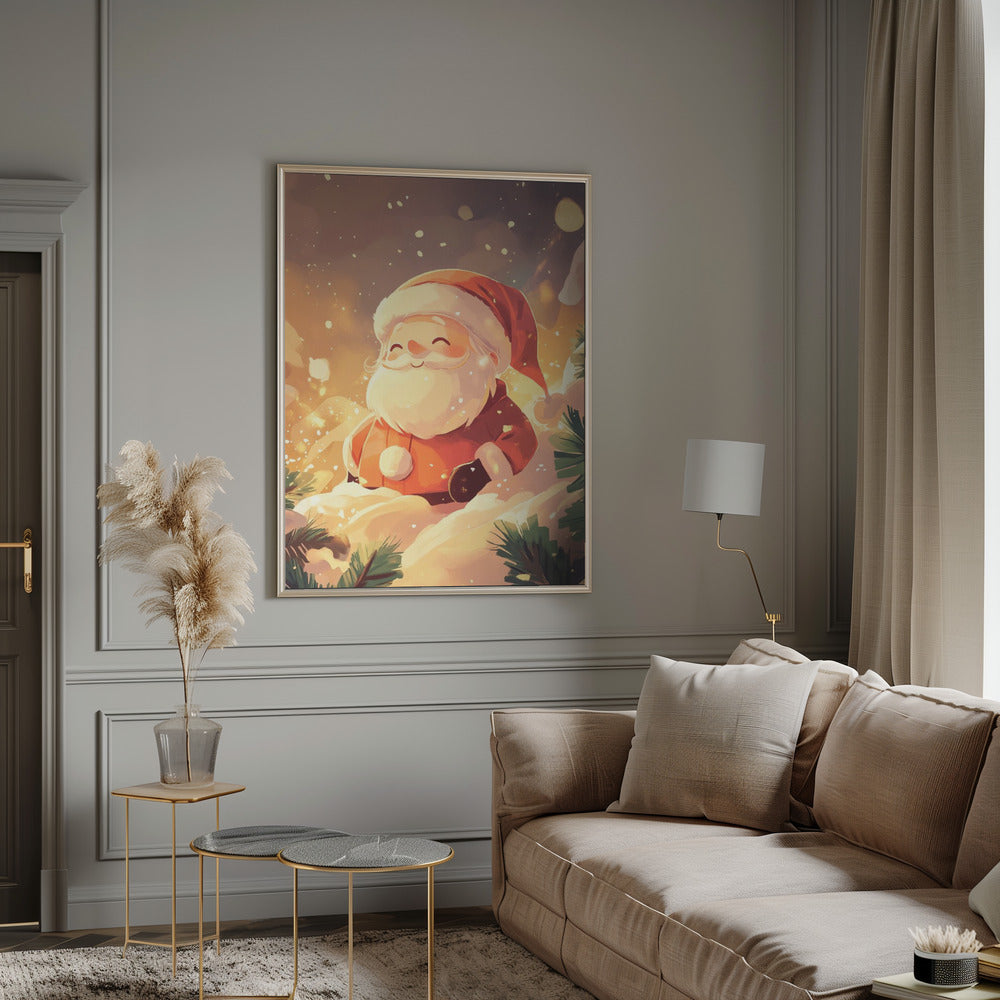 Impression sur toile Père Noël pour décoration murale