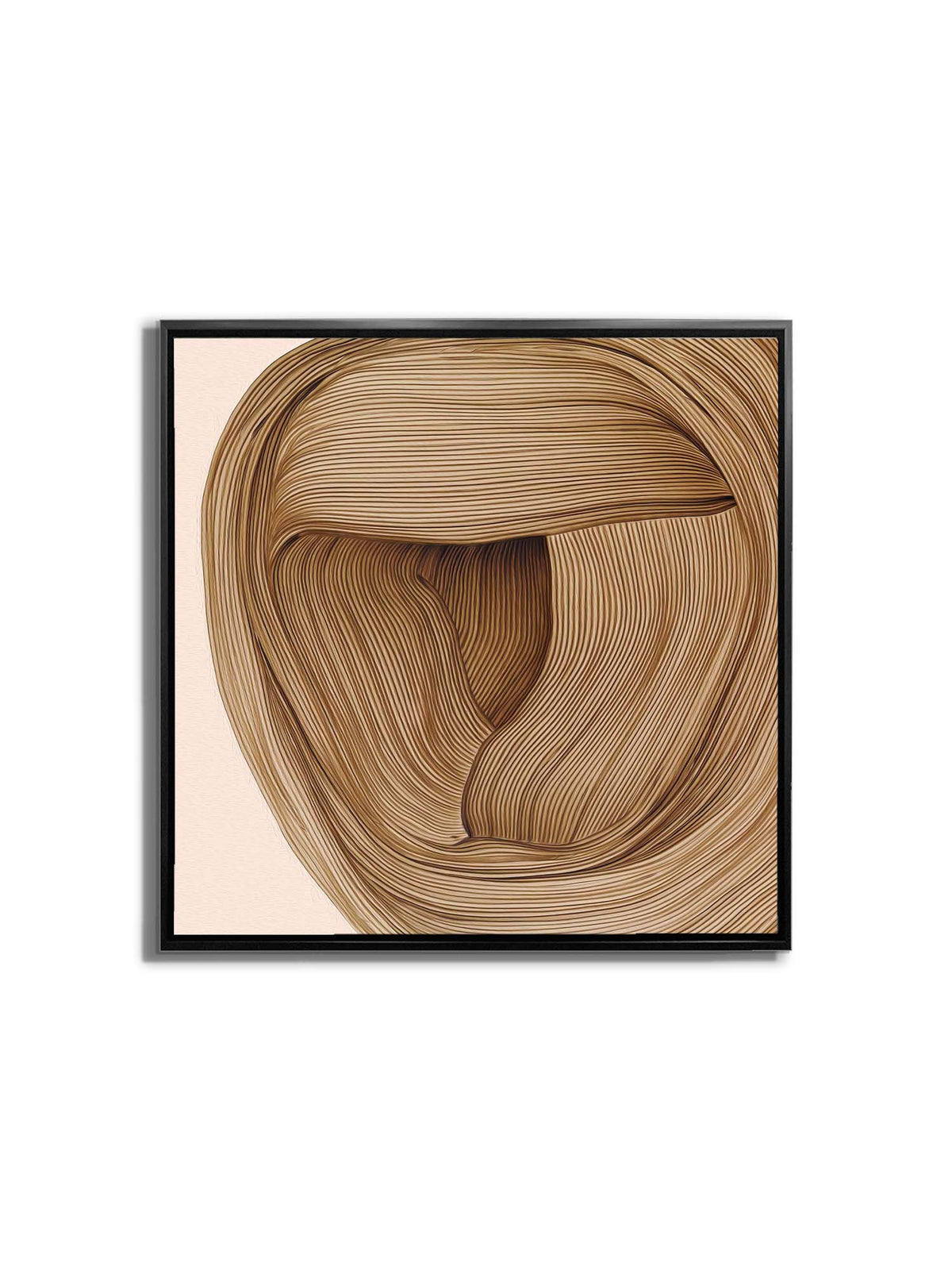 Art mural 36" x 36" Dessin au trait Toile d'art fin