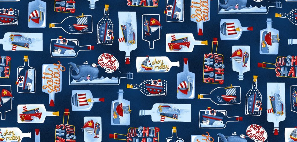 International Textiles - Un temps de baleine - bleu