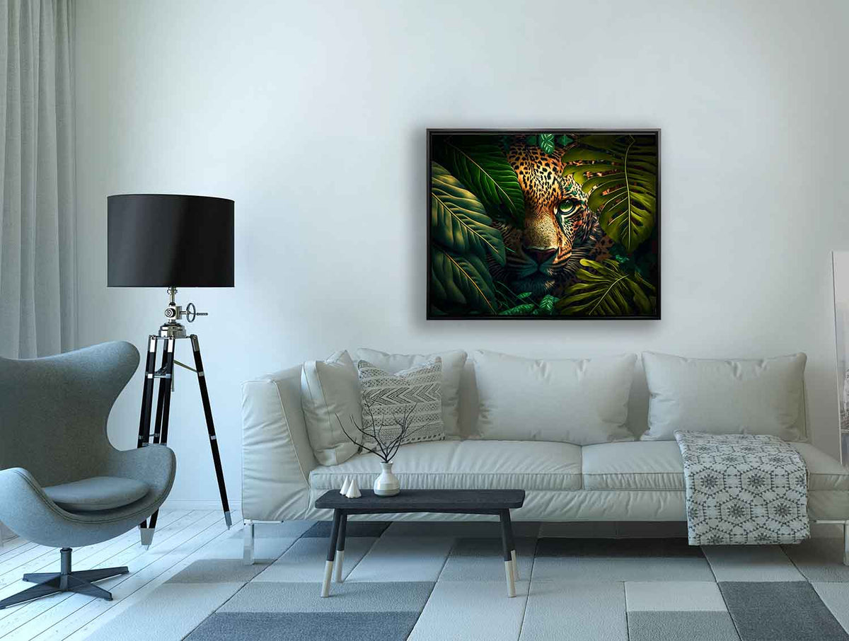 Le léopard dans la vie sauvage - Toile d'art animalier -