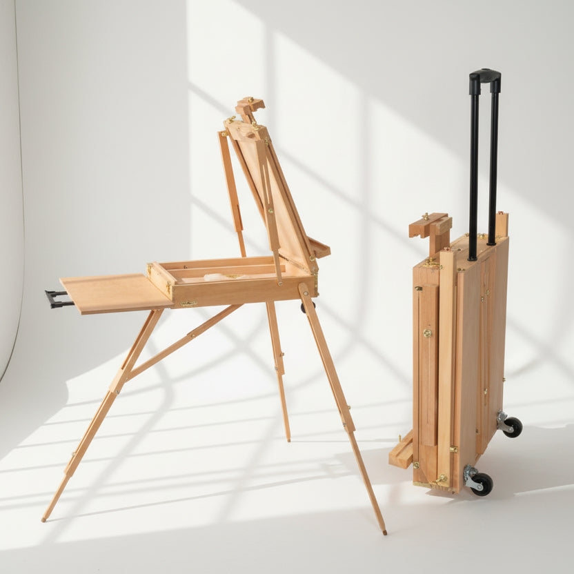Portable French Easel With Wheels