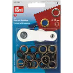 Œillets et rondelles 11mm avec outils 15pc