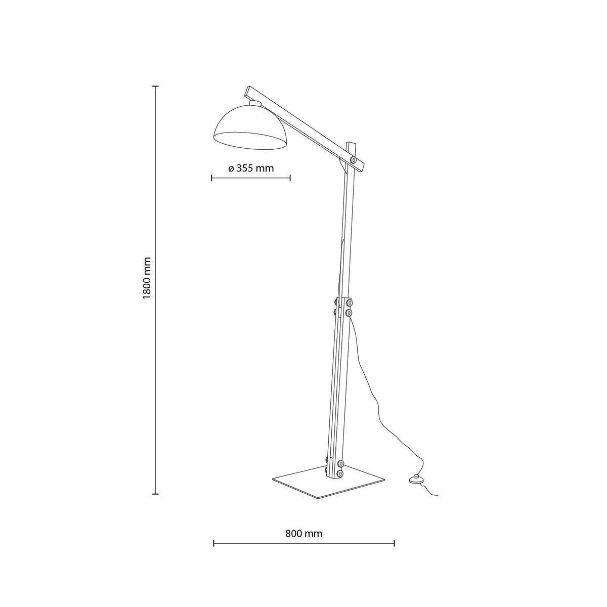 OSLO White Scandinavian Floor Lamp for Living Room & Office (Clearance)
