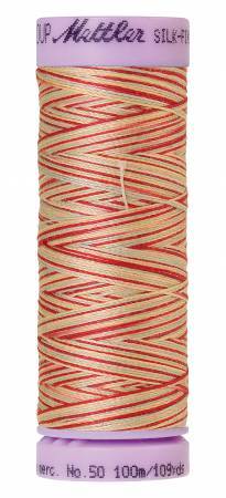 Fil de coton mercerisé Mettler Silk-Finish, 50wt, panaché, 100 m, motif floral antique