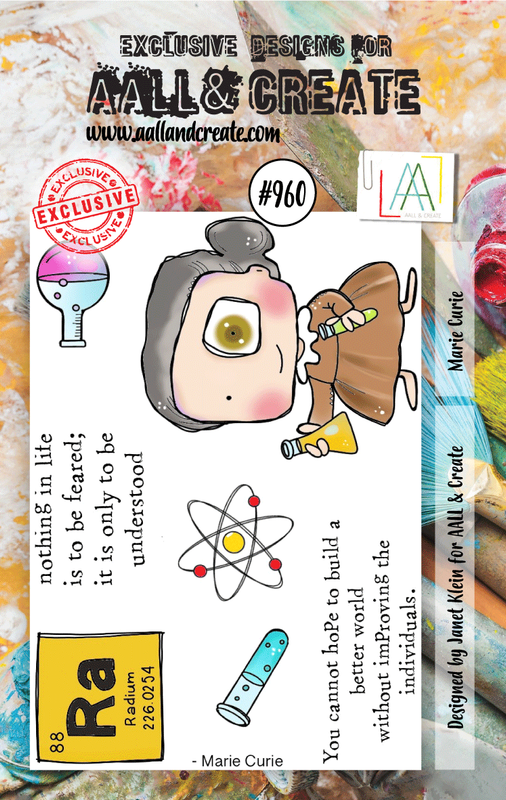 AALL and Create #960 - Lot de tampons A7 - Marie Curie