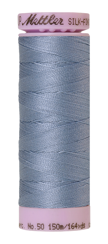Fil de coton mercerisé Mettler Silk-finish 50 wt 164 verges/150 m Summer Sky