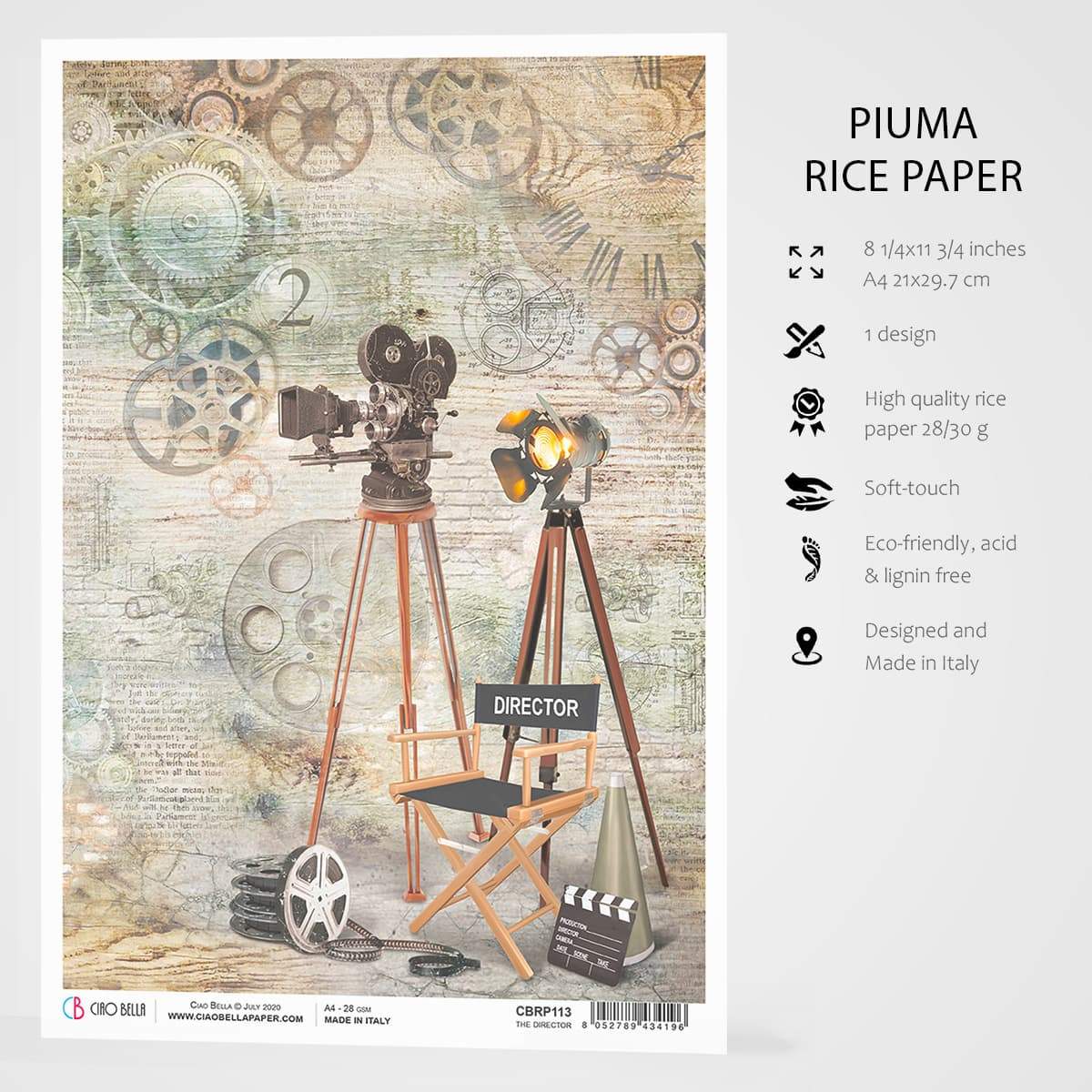 Ciao Bella Papier de riz A4 Le Réalisateur
