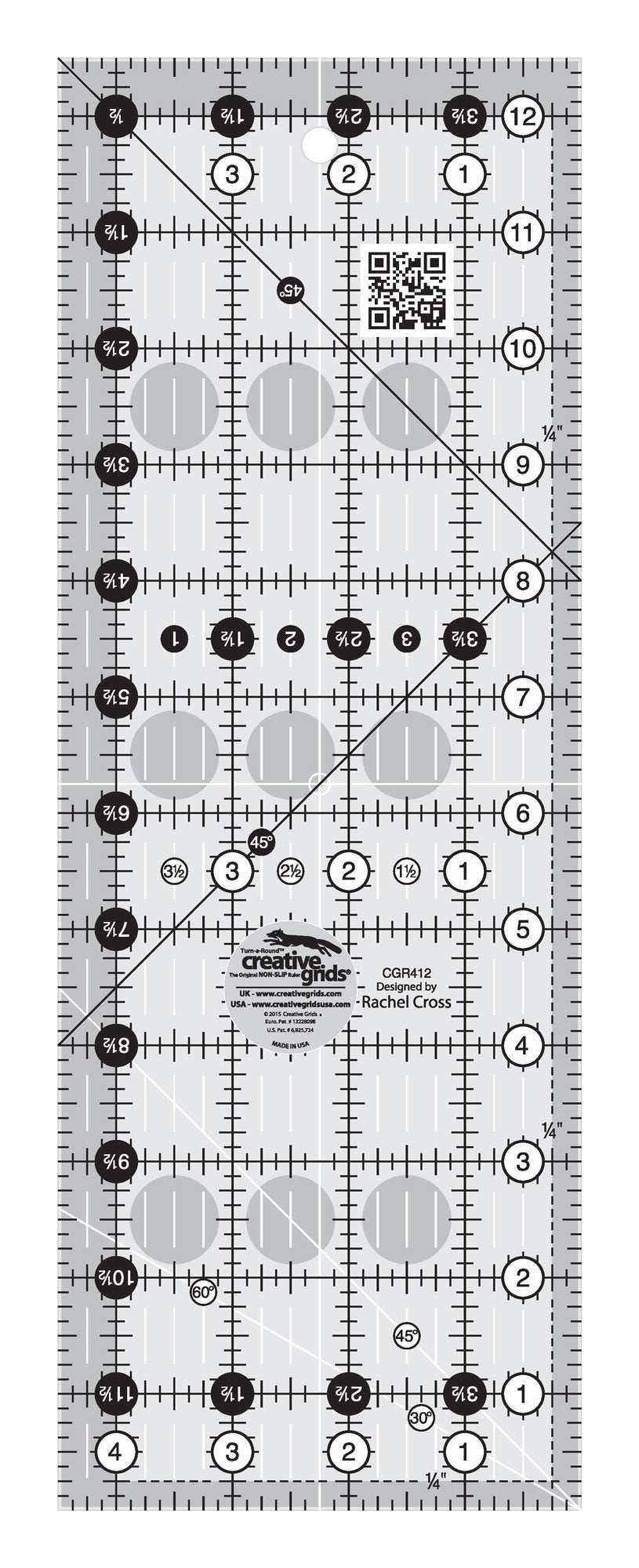 Creative Grids Quilt Ruler 4.5" x 12.5"
