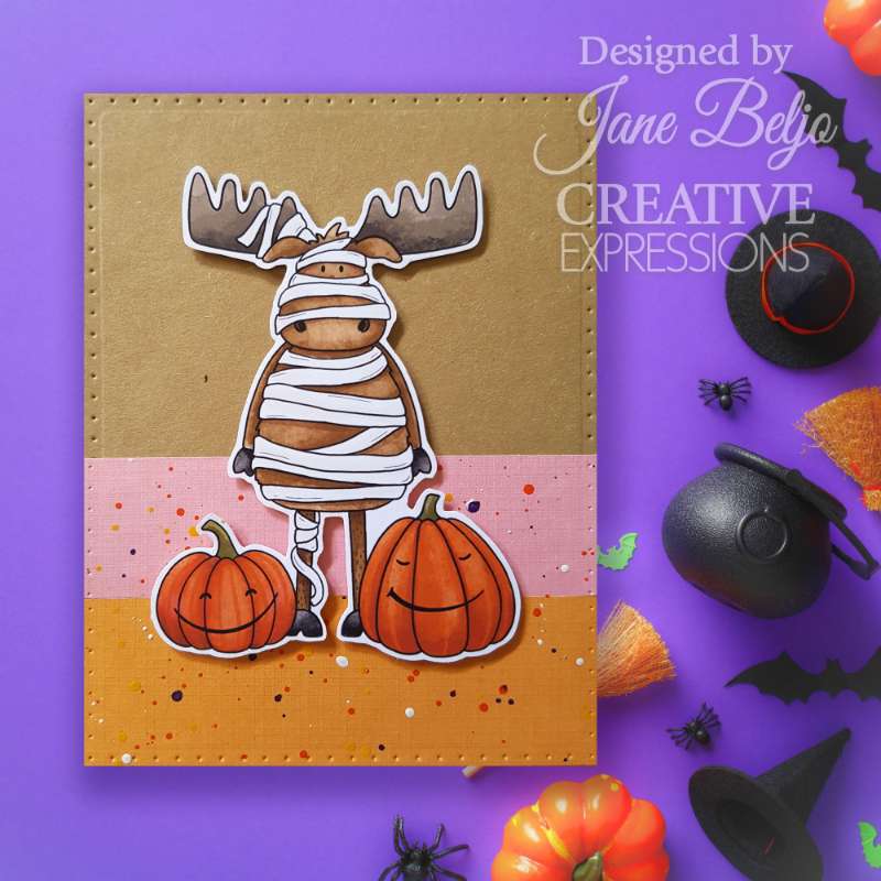 Creative Expressions Jane's Doodles Halloween Trick Or Treat - Lot de tampons transparents 10,16 x 15,24 cm