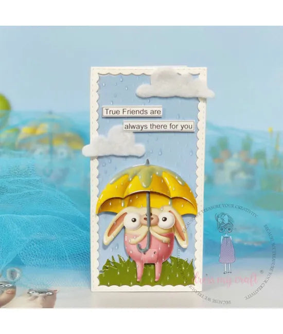 Dress My Craft Transfer Me - Fond de jardin pluvieux