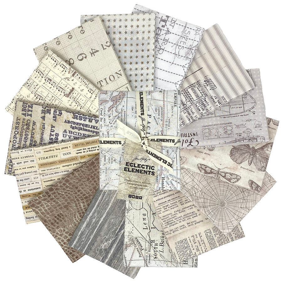 Tim Holtz - Eclectic Elements - Faible Volume - Lot de FQ (14 pièces)