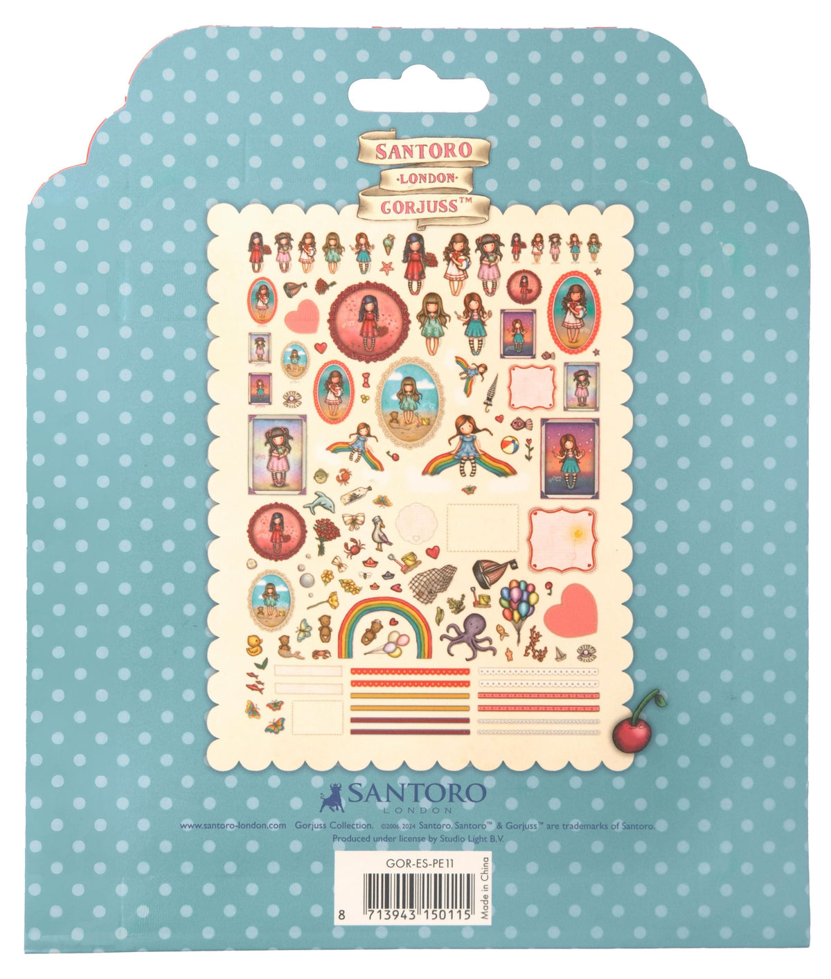SAN Éléments en papier découpés Embellissements Gorjuss Essentials 142 pièces