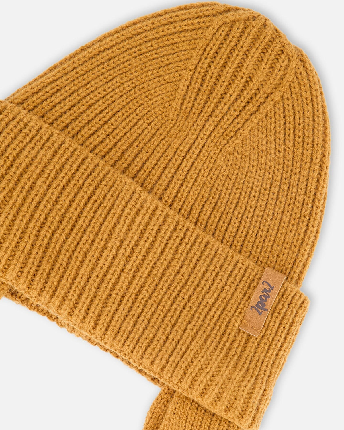 Bonnet en tricot mi-saison bébé marron noix de pécan