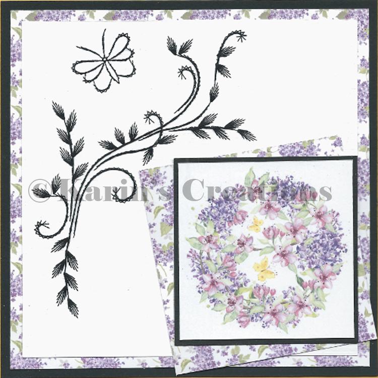 Motif de broderie KC - Branche de papillon