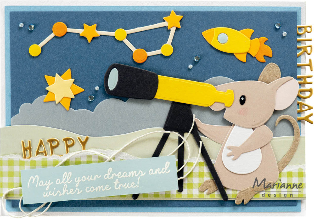 Matrice de découpe Marianne Design Craftables - Cercle "Congratulations" par Marleen