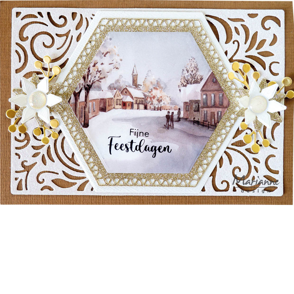 Matrice de découpe Marianne Design Craftables - Volutes d'arrière-plan A6