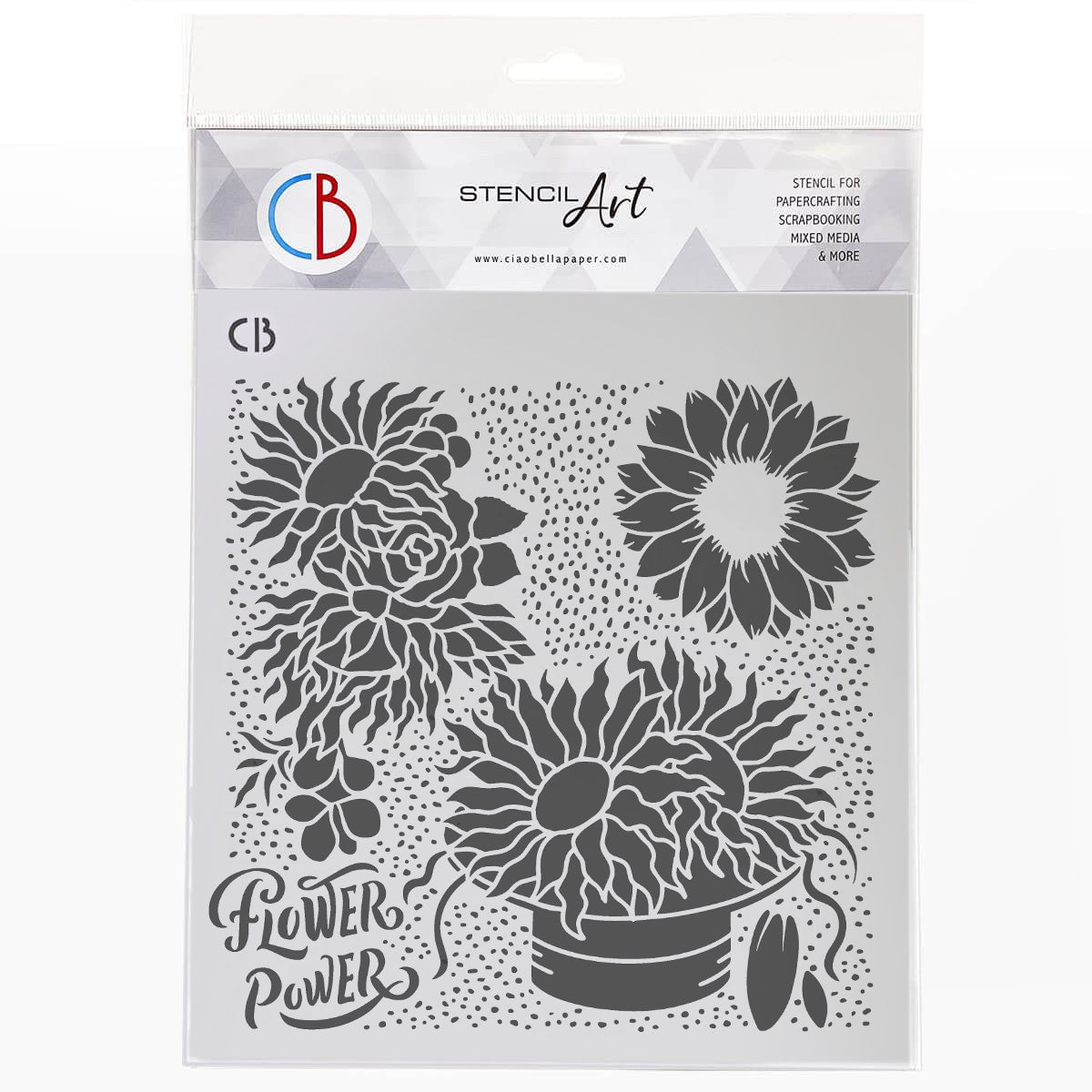 Pochoir de texture Ciao Bella 20x20 cm Parfum Tournesol