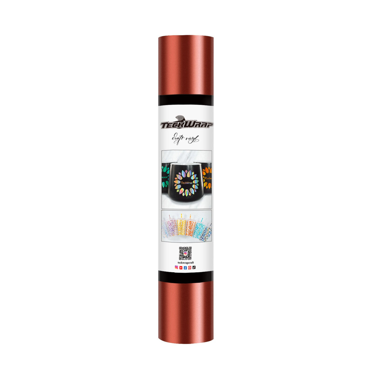 Vinyle TeckWrap Craft Satin Chromé Métallisé - Marron | Idéal pour les décalcomanies murales, la signalisation, les graphiques automobiles, et plus encore !