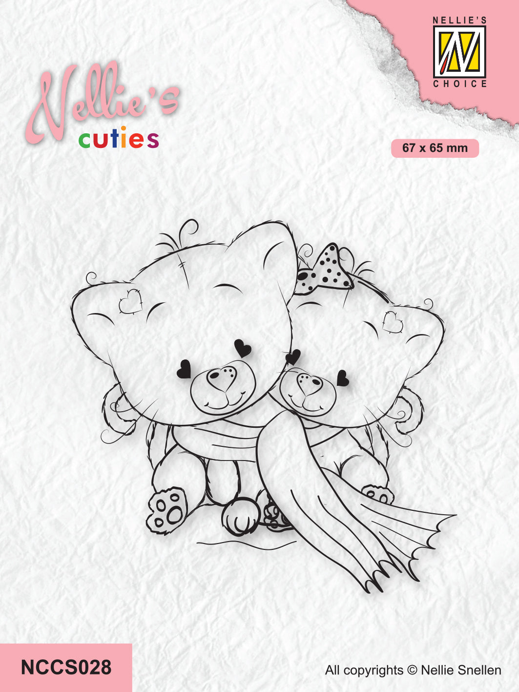 Tampon transparent Nellie's Choice Nellie's Christmas Cuties - Bien au chaud sous une écharpe