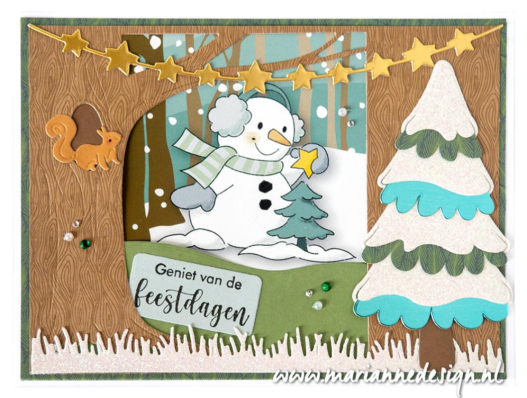Marianne Design Feuille de découpage A4 - Eline's Christmas Together
