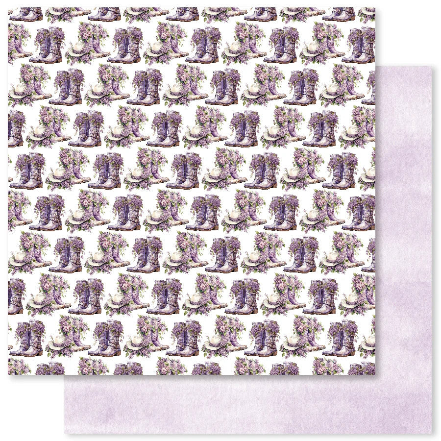 Lavande et Roses C Papier 30x30 cm (Lot de 12) 32172