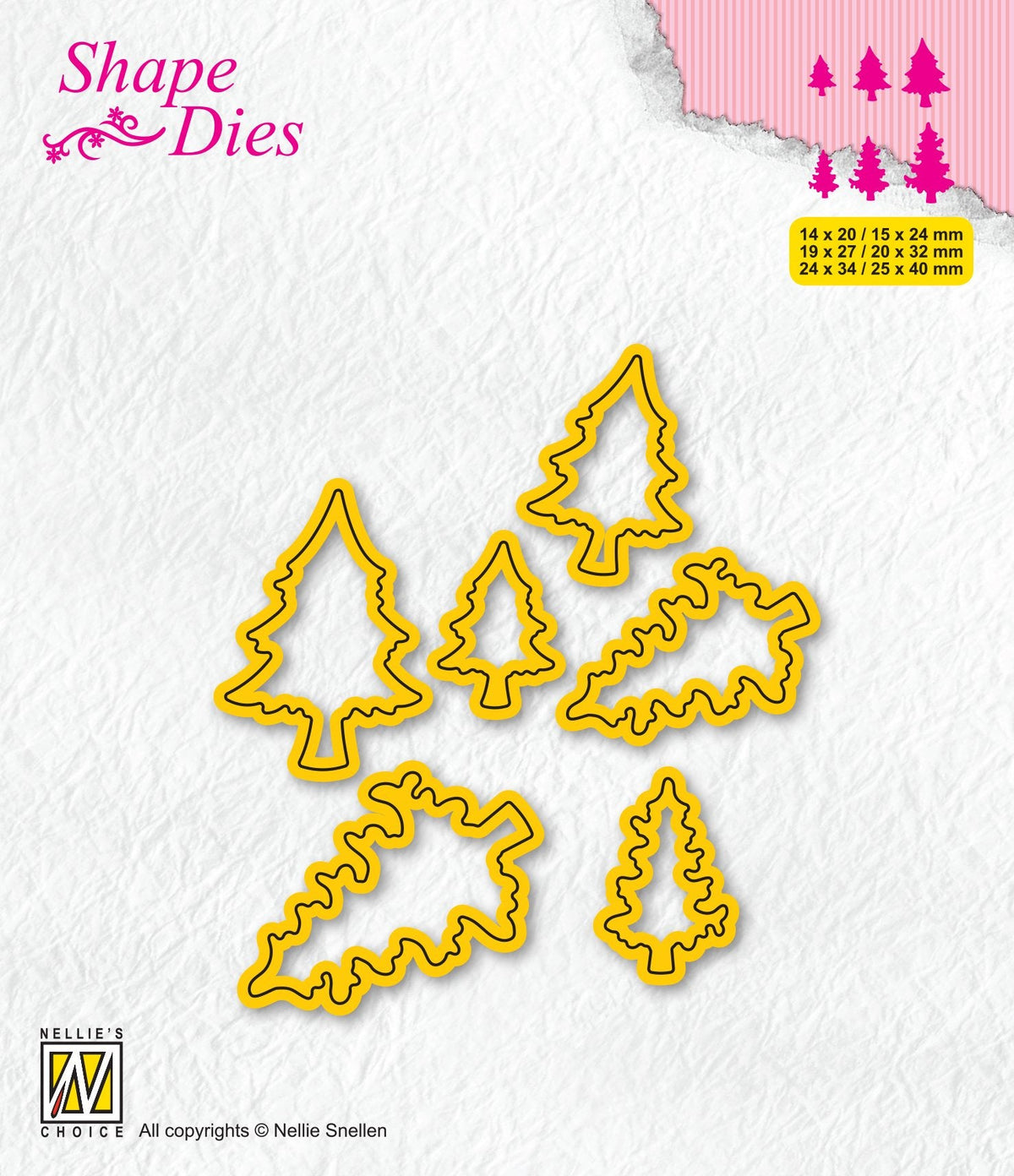 Nellie's Choice - Matrices de découpe - Mini matrices sapins-2