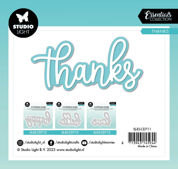 SL Matrice de découpe Thanks Essentials 105x100x1mm 2 pces, réf. 711