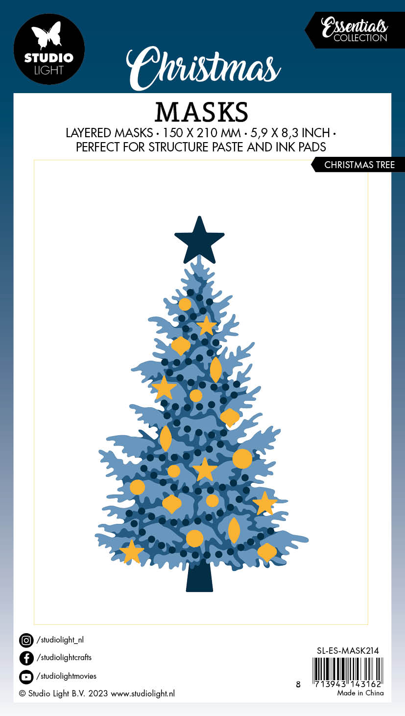 SL Masque Essentiels de l'arbre de Noël 150x210x1mm 1 pièce n°214