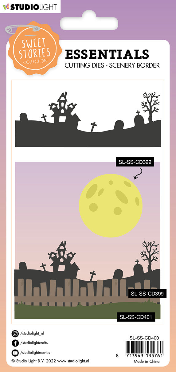 Matrice de découpe SS bordure Cimetière Douces Histoires Essentiels 56x143x1mm 1 pièce n°400