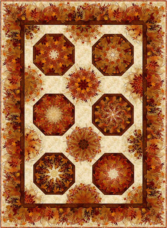 Jason Yenter - Reflets d'automne II - Motif de courtepointe Kaléidoscope - RA2KPATT
