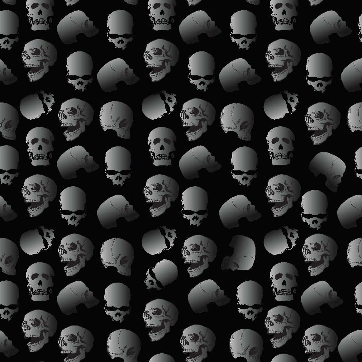 Craft HTV Spooky Halloween Skull Pattern 2