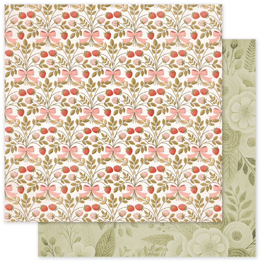Papiers Strawberry Friends Basics E 30 x 30 cm (Lot de 12) 34899