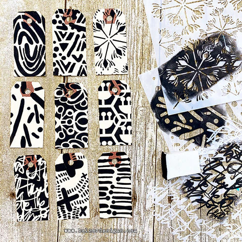 The Crafters Workshop Pochoir 6x6 Messy Script