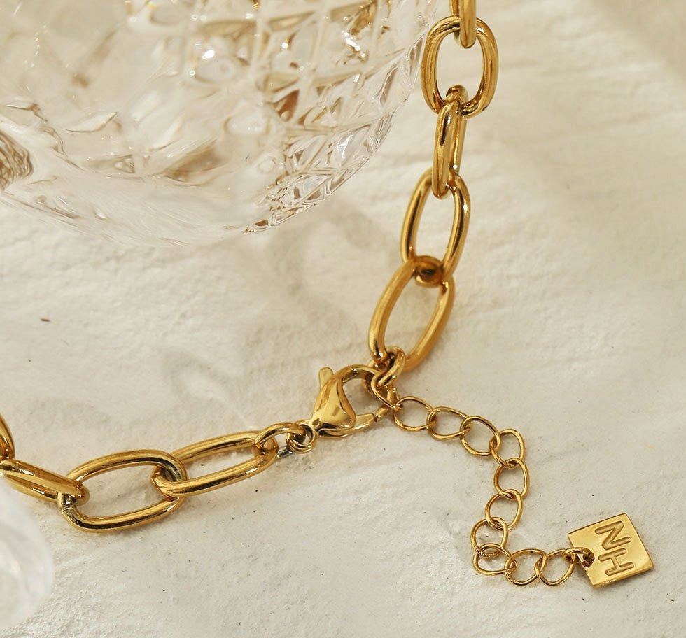 ZOIE: Collier plastron à maillons doubles