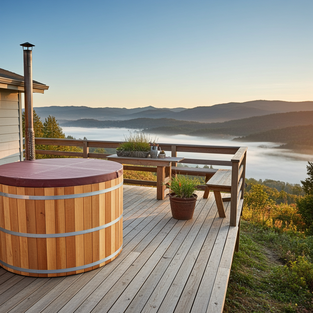 Fluid Float Colonial Cedar Hot Tub