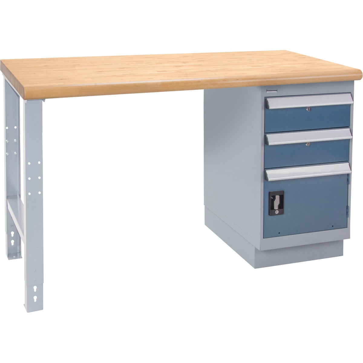 Industrial Duty Workbench, Door w/ Drawer Combination, 1000 lbs. Cap., 30" W x 60" D, 34" H