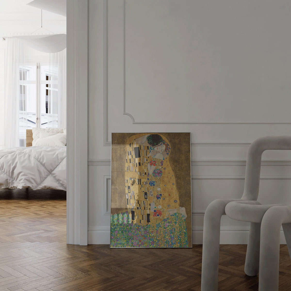 Gustav Klimt - Le Baiser | Tableau vintage célèbre (disponible encadré à la main ou non encadré)