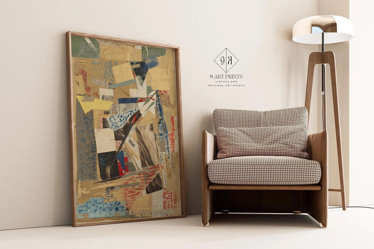 Kurt Schwitters Collage Art Print: Dadaist Constructivist Giclee Print
