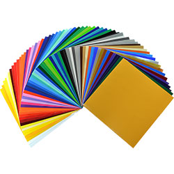 Oracal 651 Permanent Adhesive Vinyl Starter package - 62 colors 12" x 12" sheets