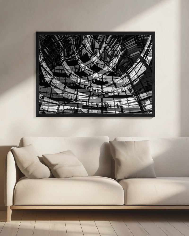 Visiteurs d'expositions d'art mural