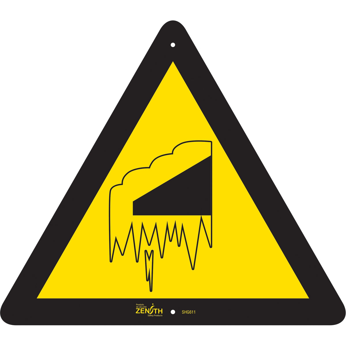 Chute de neige/glace, panneau de sécurité standard CSA, 12" x 12", aluminium, pictogramme